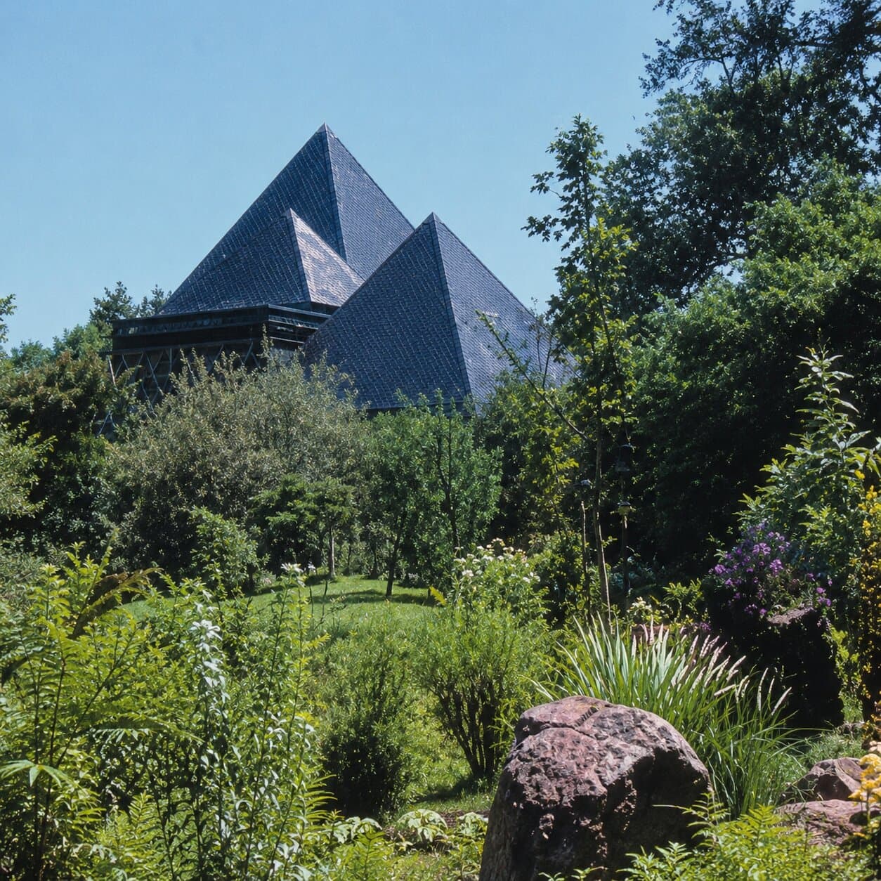 Osho Ashram Designed while working with Hafeez Contractor in Pune India image 1